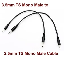 10x 3.5mm 1/8" To 2.5mm TS Monaural Mini Mono Audio Connector Male to Male Cable