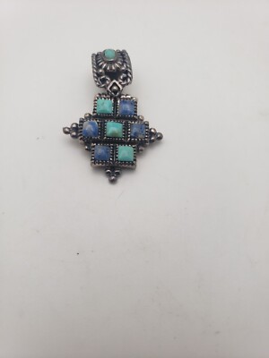 Anhänger Sterlingsilber, Türkis und Sodalith