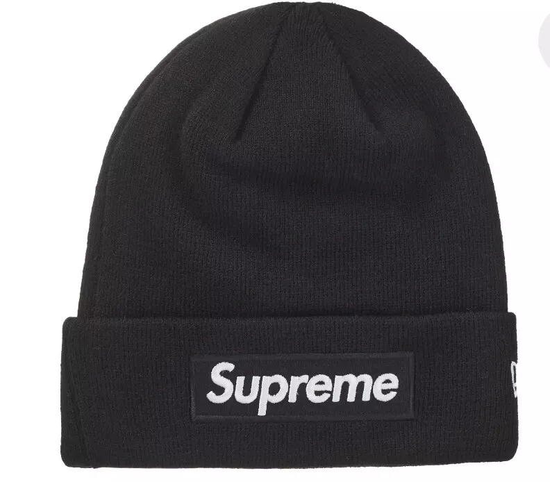 Bonnet Supreme New Era Box Logo (FW24) noir *AUTHENTIQUE*