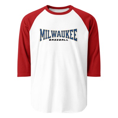 Milwaukee long sleeve tee, baseball fan shirt, sports t shirt for Men XL