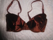 NWOT Victoria's Secret Brown Second Skin Satin Push Up Bra 34C