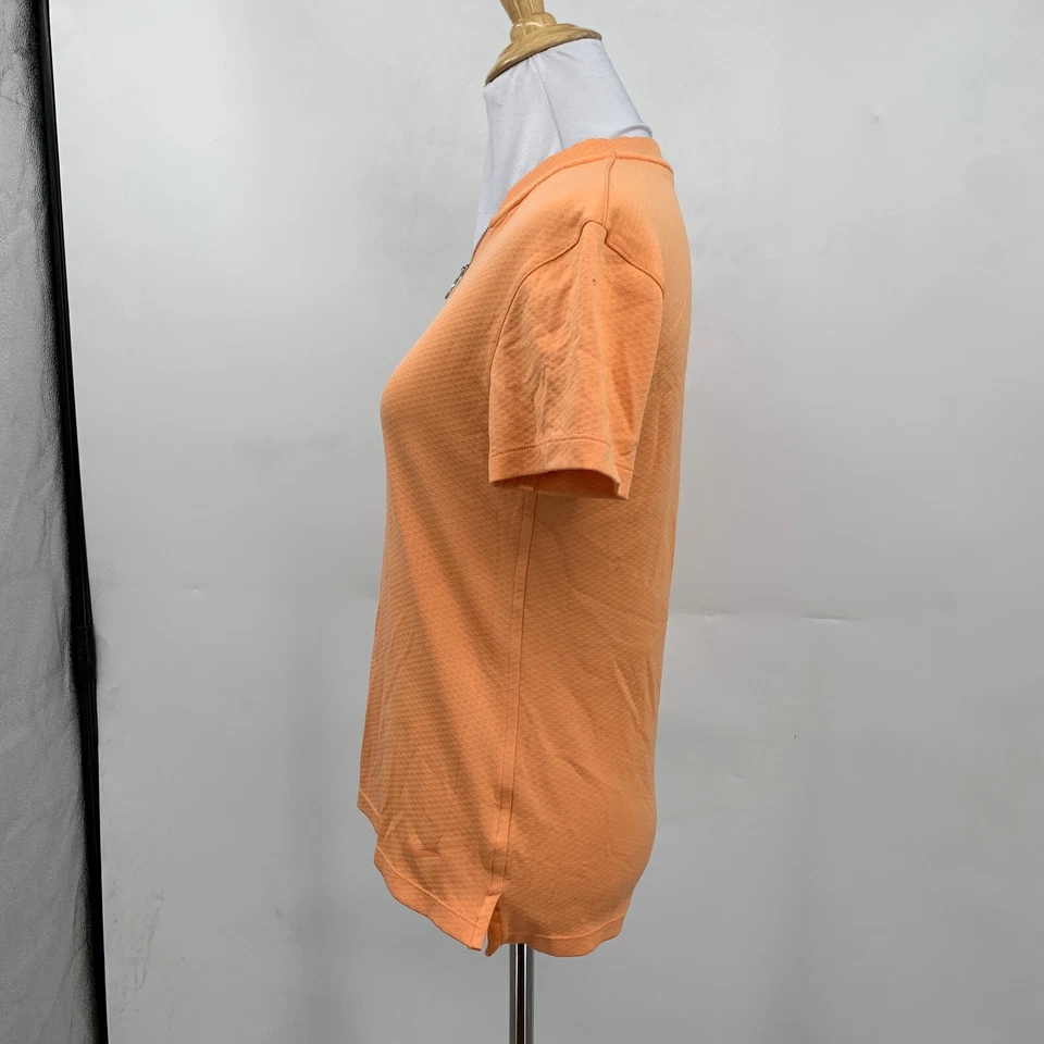 Camisa Nike Para Mujer S Pequeña Naranja Estándar Dri Fit Cuarto Cremallera Golf Top Atlético Foto 4 de 4