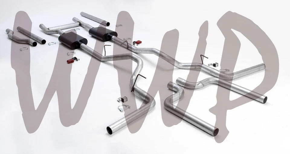 Dual 2.5" Crossmember Back Exhaust 73-74 Chevy/GMC C10/C20/C1500/C2500 2WD Truck - Image 2 of 2