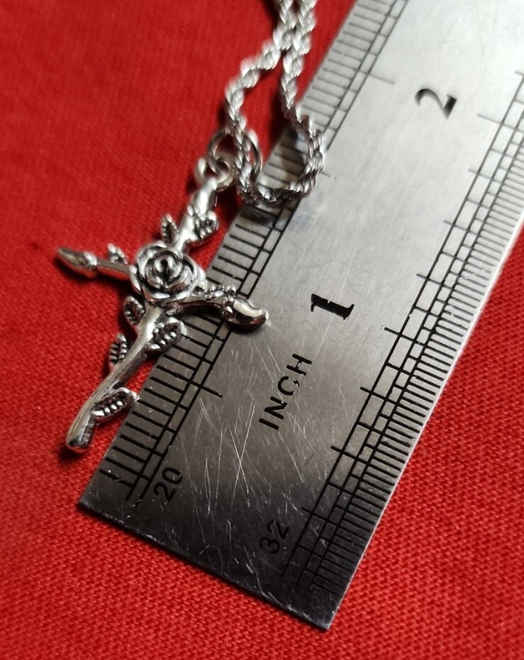 CHRISTIAN.CATHOLIC Cross Necklace w/ Stainless Steel Chain 20 inches