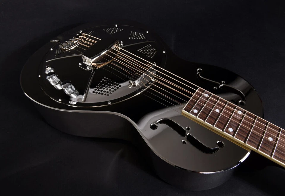 GUITARRA RESONADORA JOHNSON JR-960E-PN + pastilla Single Cone **EXPOSITOR** Foto 3 de 4