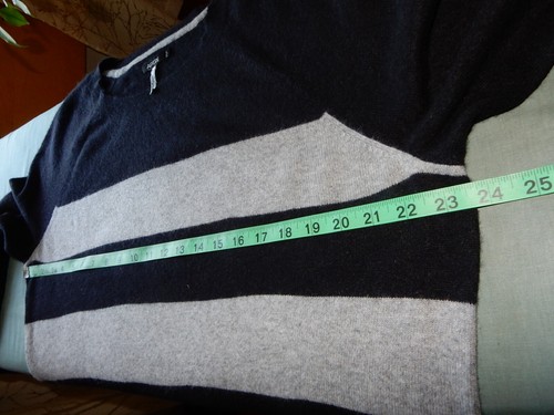 SUÉTER APT.9 100% CACHEMIRA NEGRO/GRIS CUELLO CUCHARA MANGA LARGA RAGLAN A RAYAS L - Imagen 7 de 9