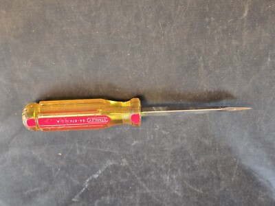Vintage Stanley 1/4 inch Flat Slotted Square Shank Screwdriver 64-874 USA