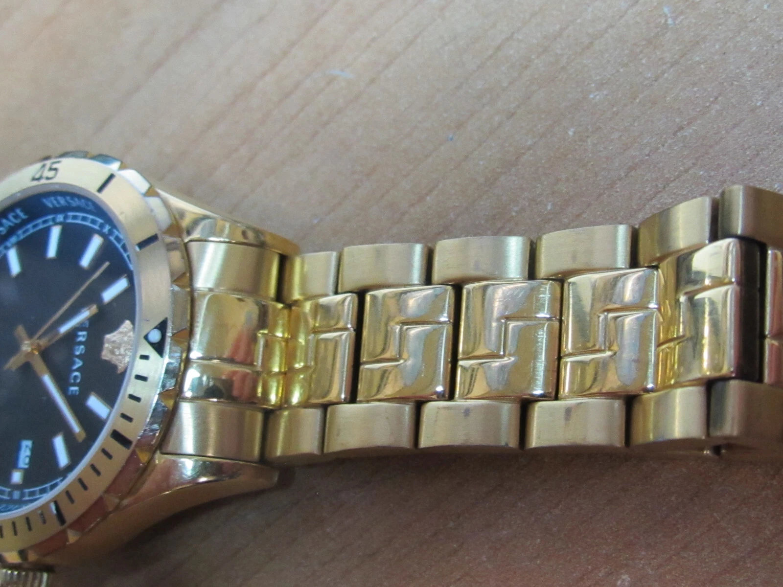 Orologio Uomo Versace VE3A00820 Hellenyium Acciaio Inox Oro Nero