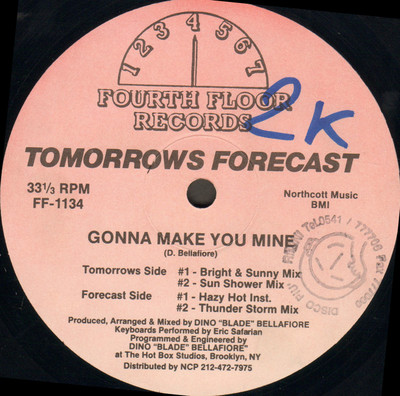 TOMORROWS FORECAST - Gonna Make You Mine - Vierte Floor - 1992 - Ff 1134 - USA