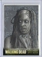 2014 Walking Dead Series 3 Pt 2 J.D. Seeber Danai Gurira as Michonne Sketch Card