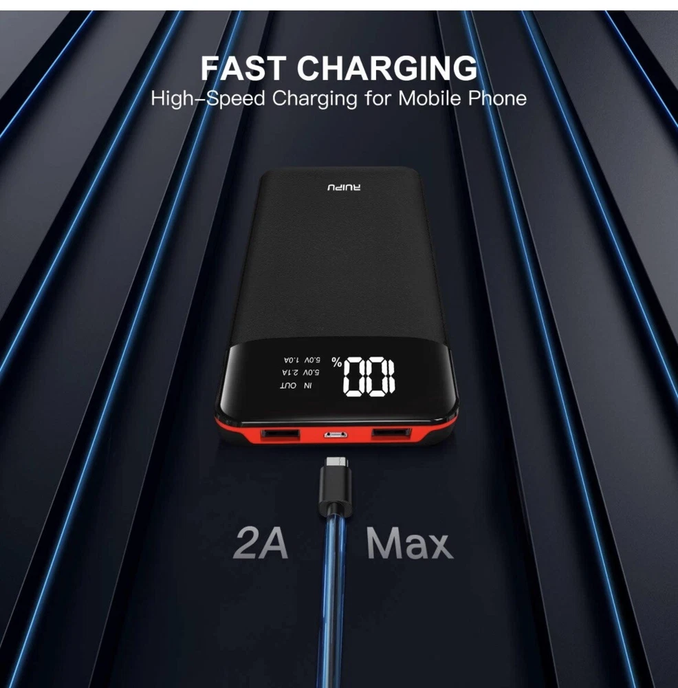 Power Bank 24000mAh Portable Charger Huge Capacity Dual USB External Battery