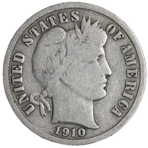 1910-S Barber Dime Nice Circulated VG/FINE! Complete Your Album!