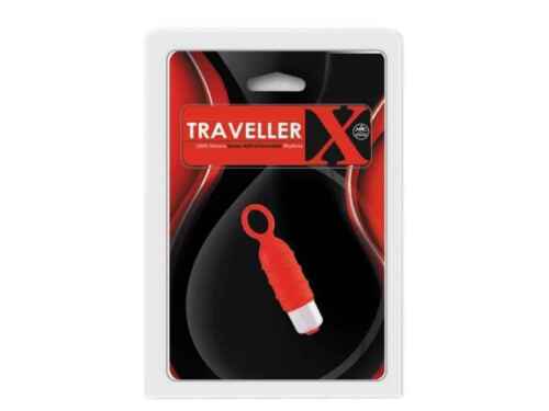 Mini wibrator Traveller Vibration Bullet Vibro silikon 7 prędkości czerwony - Zdjęcie 1 z 2