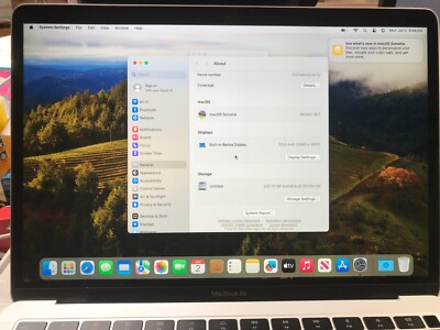 Apple MacBook Air 2018 13'' i5 1.6GHZ 8GB 256GB A1932 Silver USED