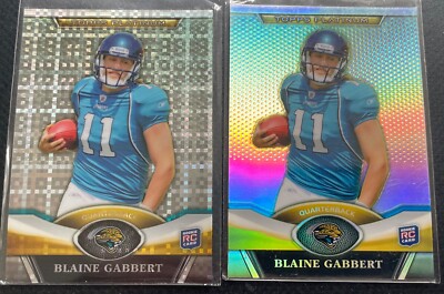 2 Blaine Gabbert 2011 Topps Platinum Refractor and Xfractor RC #50
