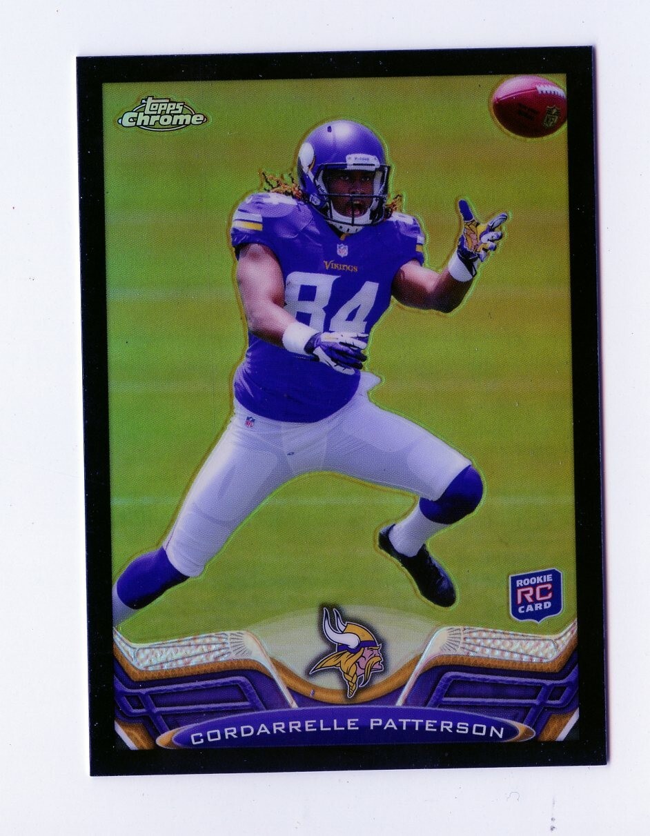 D193 CORDARRELLE PATTERSON RC 2013 TOPPS CHROME BLACK REFRACTOR 45/299 #19 RARE