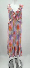 Collective Concepts Dress Midi Sundress Ruffle Sz L NEW NWT N152