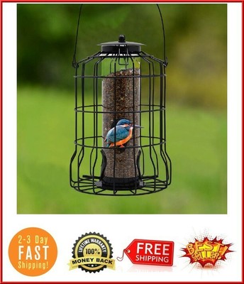 Caged Tube Feeder Squirrel Proof Wild Bird Feeder Outdoor
