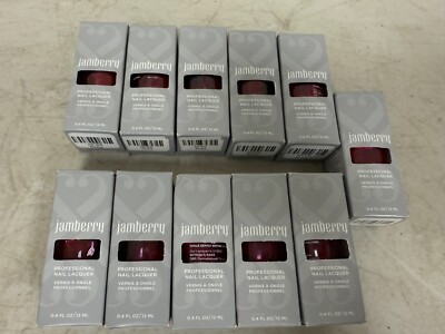 Lot of 11 Jamberry Professional Nail Lacquer Ruby NC68 NIP Shimmery Burgundy