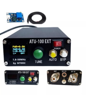 ATU-100 EXT Antenna 1.8-50MHz atu100 by N7DDC 7x7 0.96 Inch OLED 3.2 K1