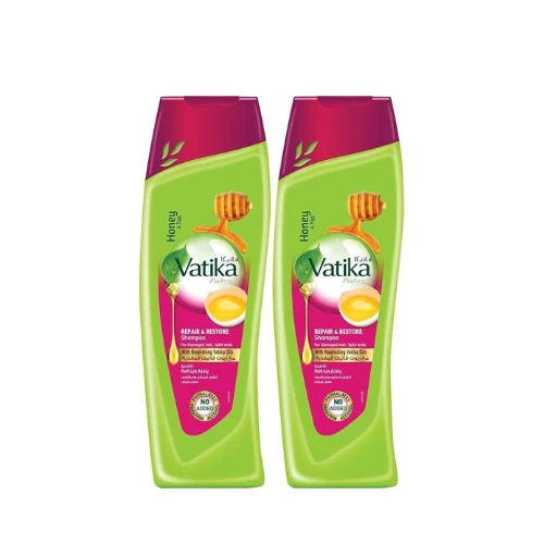 2X Vatika Champú Reparador y Restaurador con Huevo y Miel para Cabello Dañado 400ml Foto 2 de 3