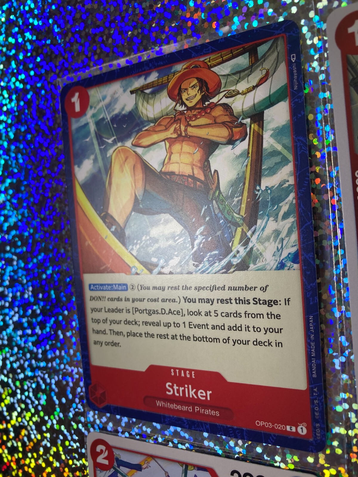 One Piece Card Game Pillars of Strength Foil OP03003 Izo; OP03020