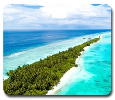 Island Paradise Ocean Beach Scene ~ Mouse Pad / Mousepad ~ Great Calming Gift