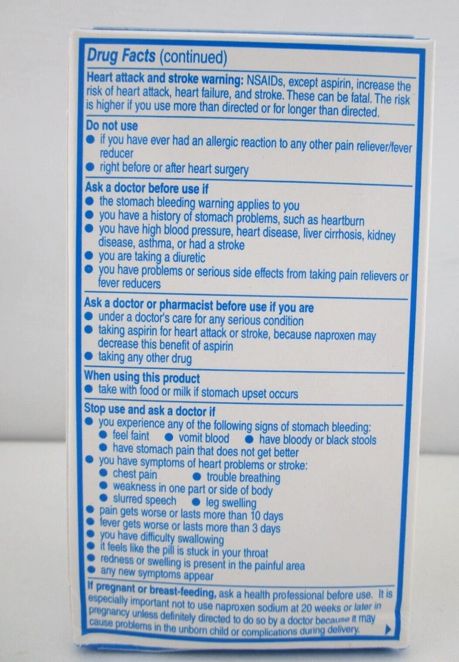 ALEVE Caplets, 50 ct, 2 PACK = 100 count - FREE SHIPPING! - Image 3 of 4