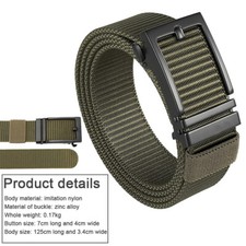 Tactical Men's Belt Ratchet Nylon Belts Automatic Alloy Buckle Outdoor Military