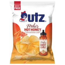 UTZ Mikes Honey Hot Chips 2.75 OZ BAGS .. 4 PACK ..