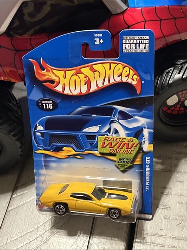 2002 Hot Wheels '71 Plymouth GTX #116 Yellow (Race & Win) - Picture 2 of 3
