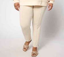 Belle by Kim Gravel Regular Ponte Center Seam Ankle Pants Sand Bar 4 A568893