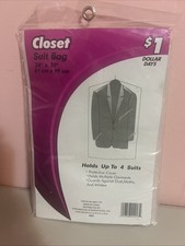 NEW Clear 24  X 39  Inch Garment Bag Suit Dress Travel Closet Organizer