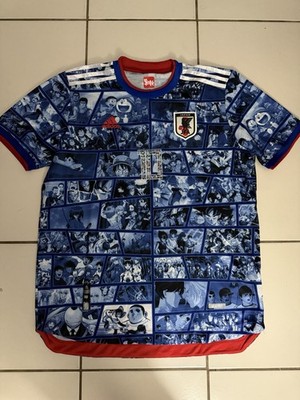 Adidas Japan Anime Blue Soccer Jersey Size Large Men s Special Edition