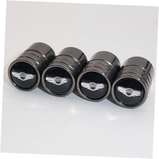 US85 Genesis Black Chrome Auto Car Wheel Tire Air Valve Caps Stem Cover