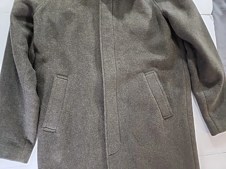 Mens Gap Brown Wool Blend Raglan Over Coat Large Tall NWT $240 - Image 4 of 4