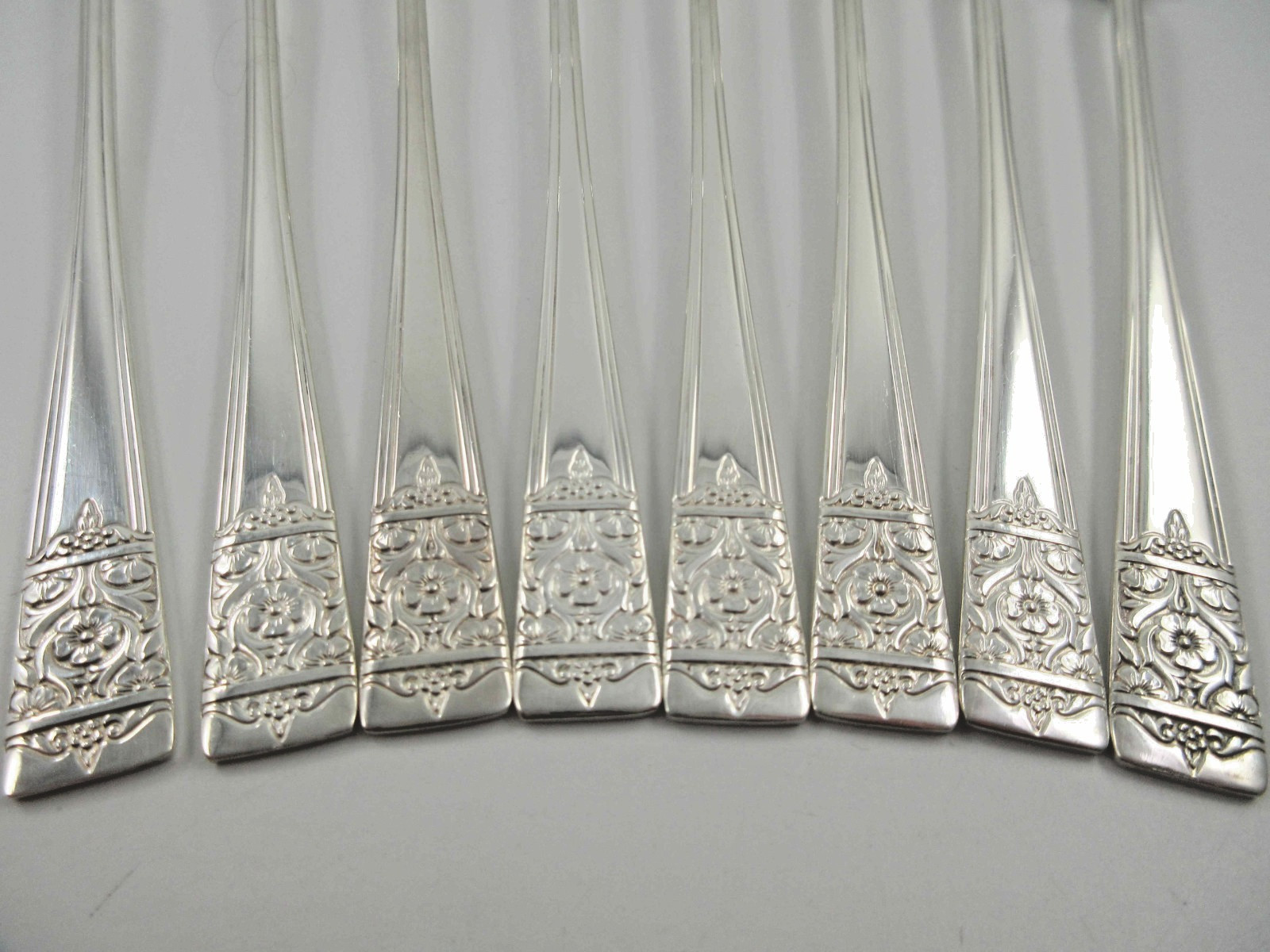 National Silver Co INAUGURATION 8 Iced Tea Spoons Silverplate Flatware