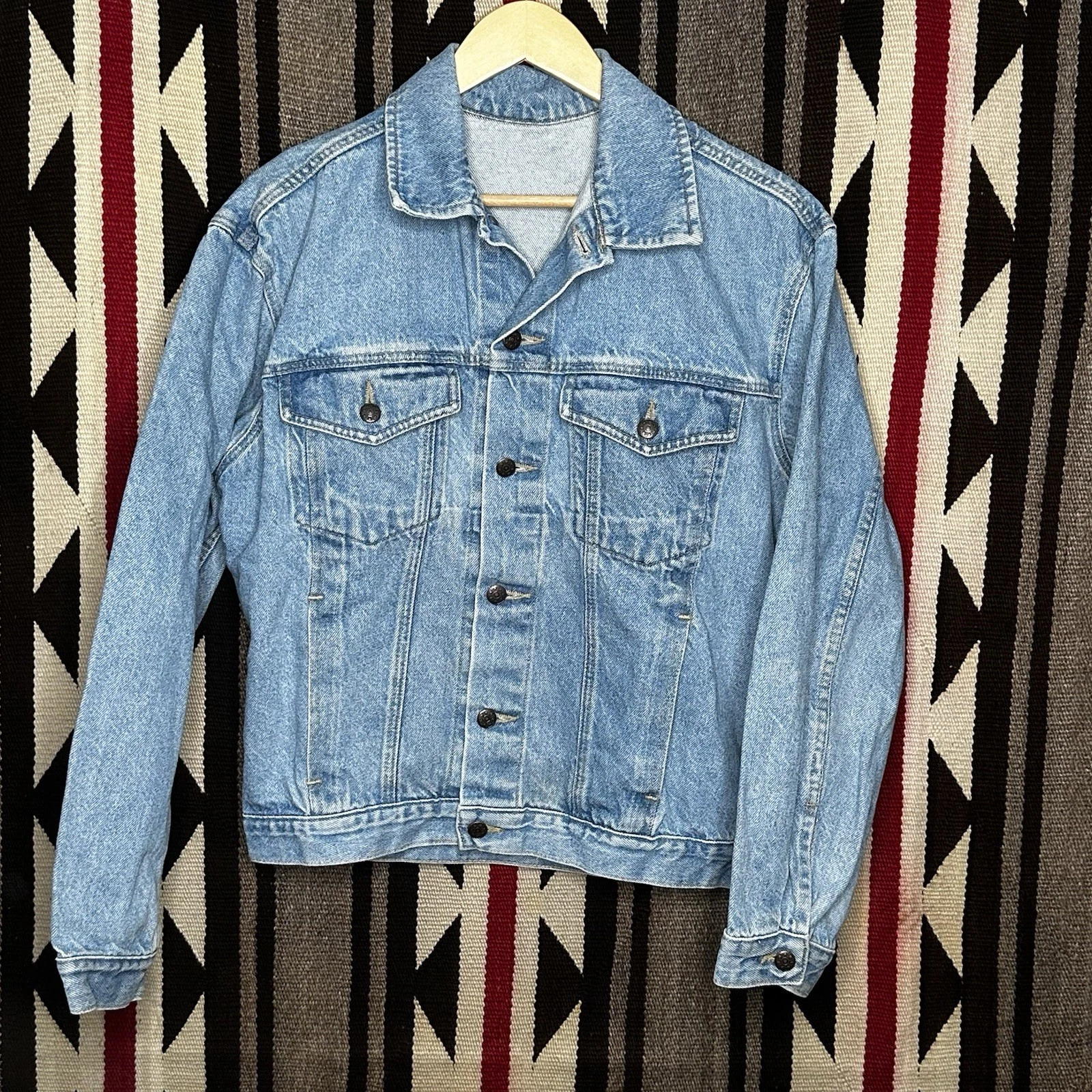 Vintage Denim Jacket Sz S/M? Blue Good Cond Harley Custom
