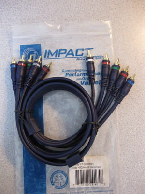 NEW CTG 3' RCA Male Component Video with Stereo L&R RCA Male Audio Cable 29165