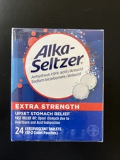 3 pack - Alka-Seltzer Extra Strength Antacid, 24 Effervescent Tablets Exp 04/28