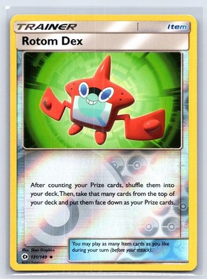 Rotom Dex Reverse Holo Uncommon SM Base Set 131/149 NM