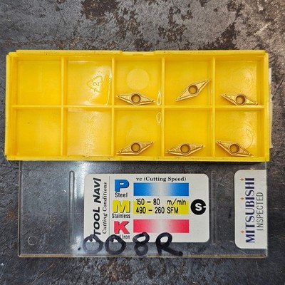 Qty 6 Mitsubishi Diaedge VCMT 1.51.50.5MV VCMT080202-MV US735 Carbide Inserts