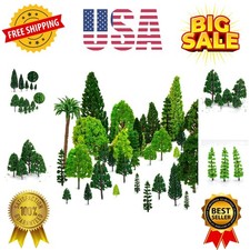 Mixed Model Trees, 29pcs, 1.5-6 inch4-16 cm, Ho Scale Bushes, Diorama Supplie...