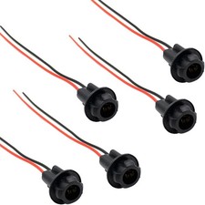 5PCS 194 Bulb Socket with Wire Pigtail, T10 Extension Harness Plugs Connectors W