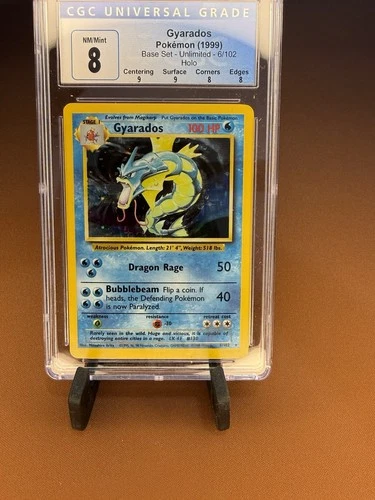 Pokémon Gyarados Base Set 6/102 Holo Rare 1999 CGC 8