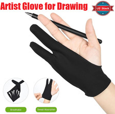 1/2PCS Two Finger Anti-fouling Artist Gloves Drawing  Pen Graphic Tablet Pad