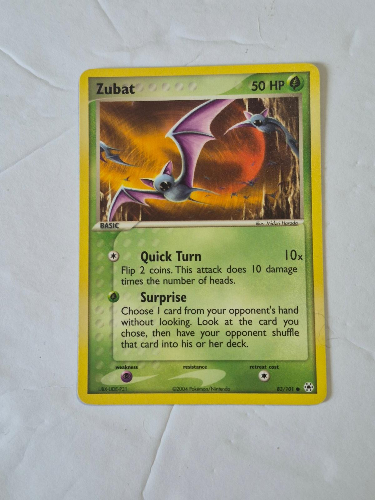 Zubat 83/101 Common Hidden Legends Pokemon Near Mint