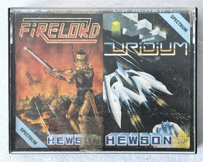 Vintage Double Tape 2 Spiele FIRELORD & URIDIUM Sinclair ZX Spectrum CN 1689