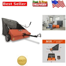 Compact 44" Lawn Sweeper with Flow-Through Bag & Ergonomic Handle – Yard Mastery