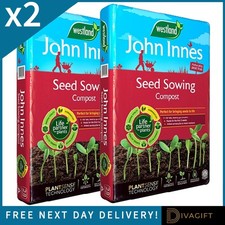 Image of 2 x WESTLAND JOHN INNES SEED SOWING COMPOST 10L PEAT FREE RETAINS MOISTURE NEW